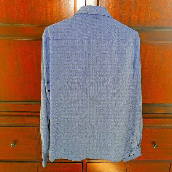 Cactus Man by Ricky Singh Shirt / Blue Button Down Top - Picture 3 of 11